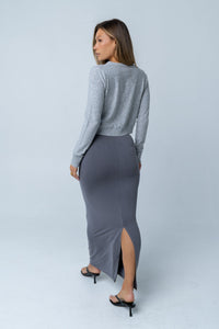Ariany Maxi Skirt in Charcoal - FINAL SALE