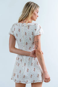 Harvey Floral Mini Dress in Butter Yellow - FINAL SALE