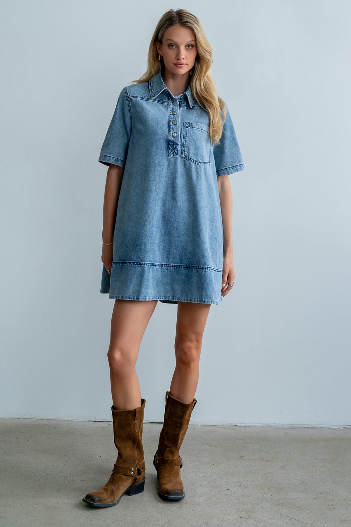 Julia Denim Midi Dress