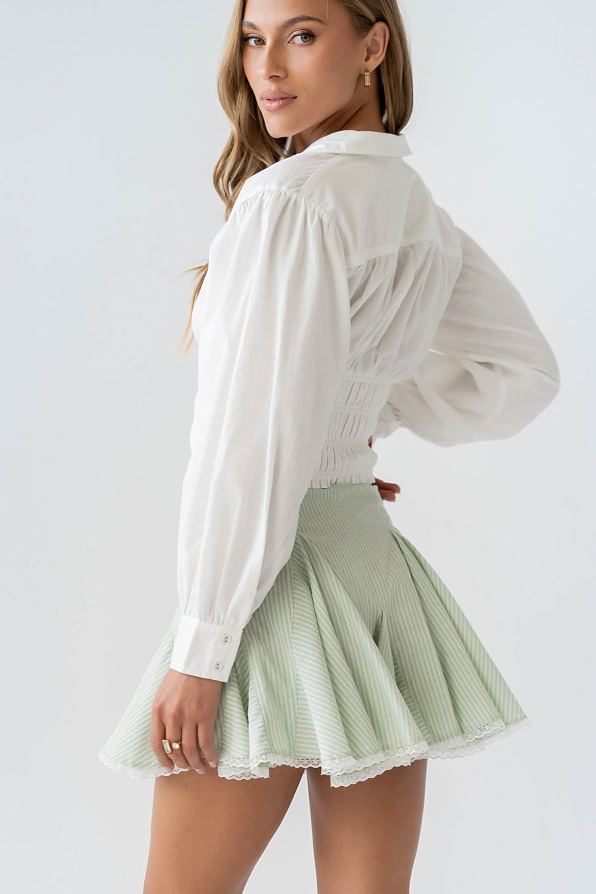 Stewart Striped Mini Skirt