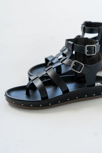 Martin Strappy Sandals in Black