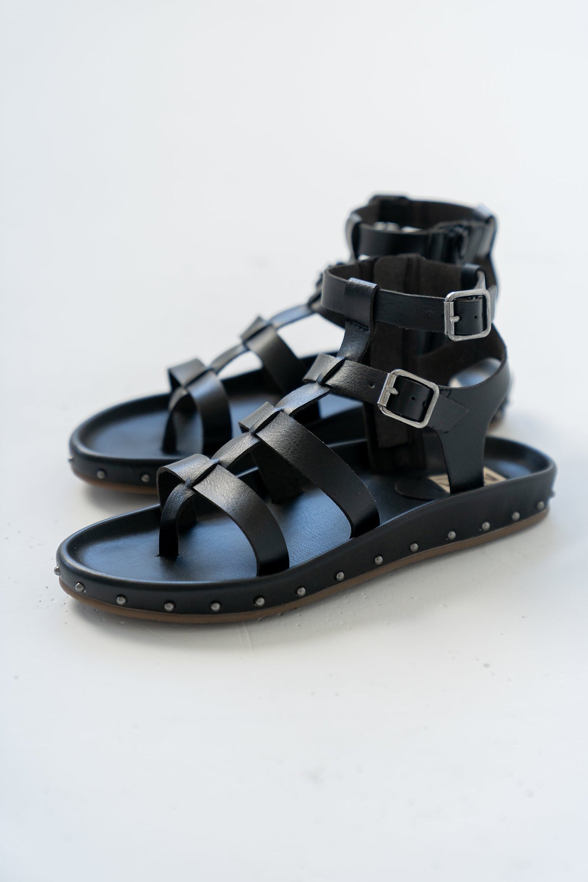 Martin Strappy Sandals in Black