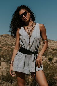 Trina Denim Romper - FINAL SALE