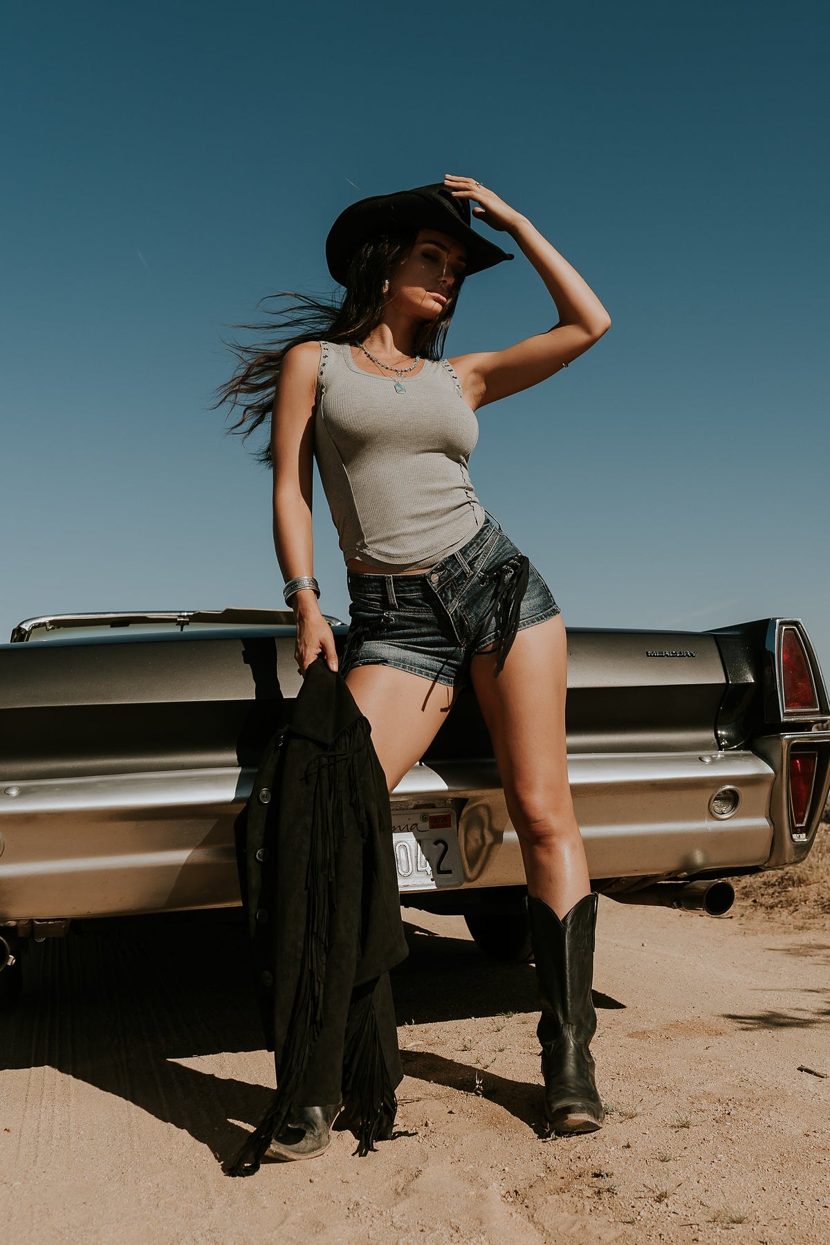 Bridget Fringe Jacket in Black - FINAL SALE