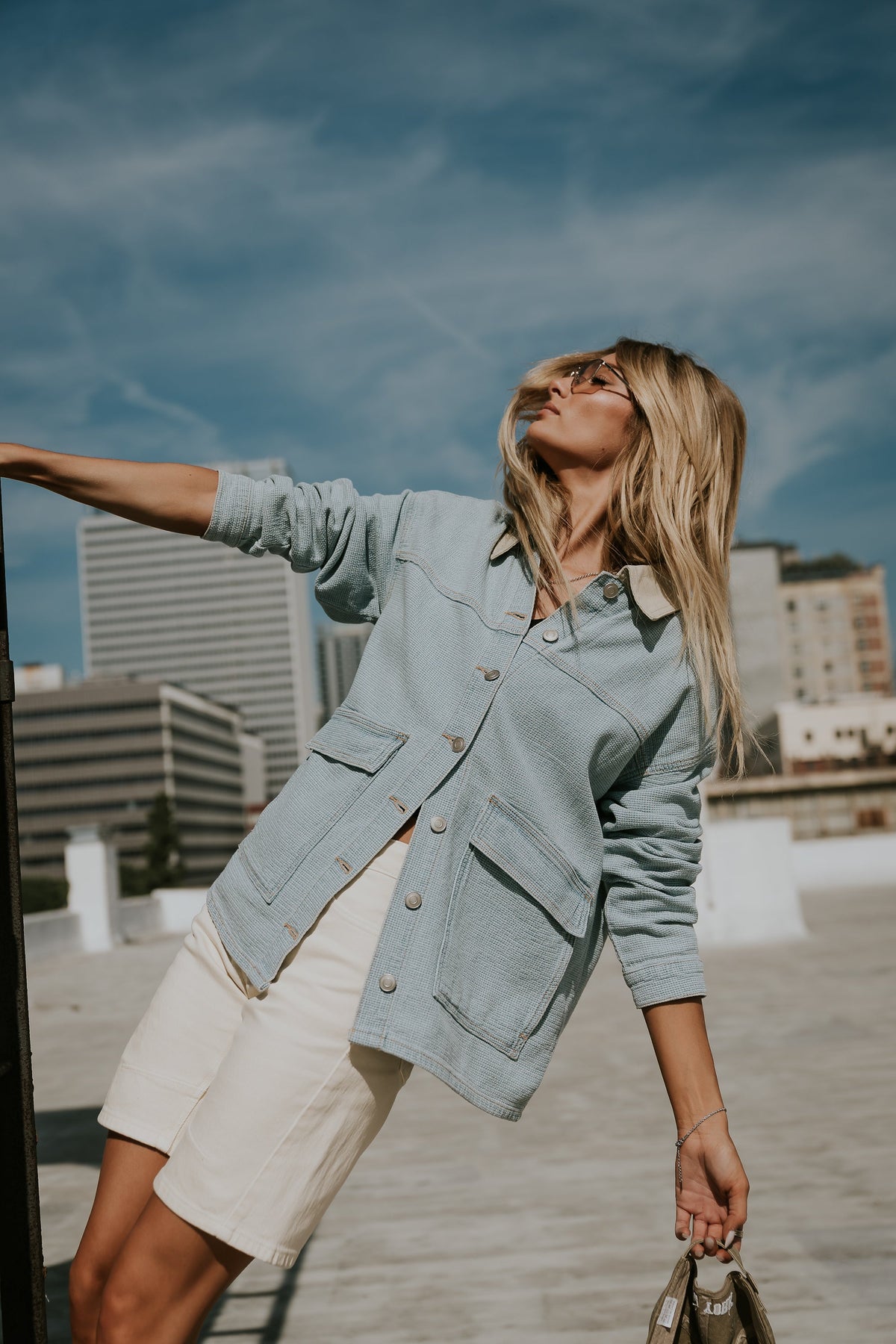 Brayden Textured Denim Jacket
