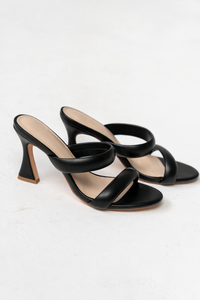 Marco Strappy Heel in Black - FINAL SALE