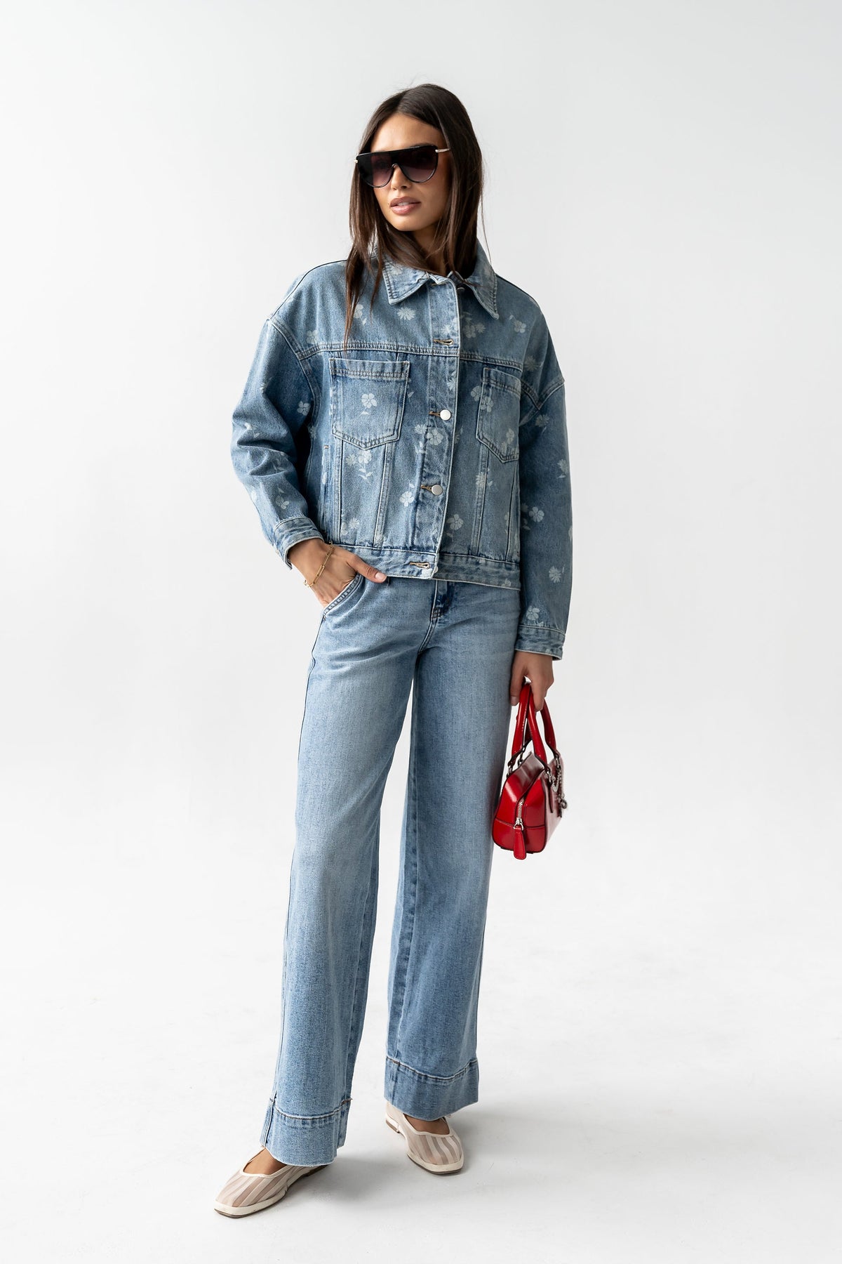 Carla Floral Denim Jacket - FINAL SALE