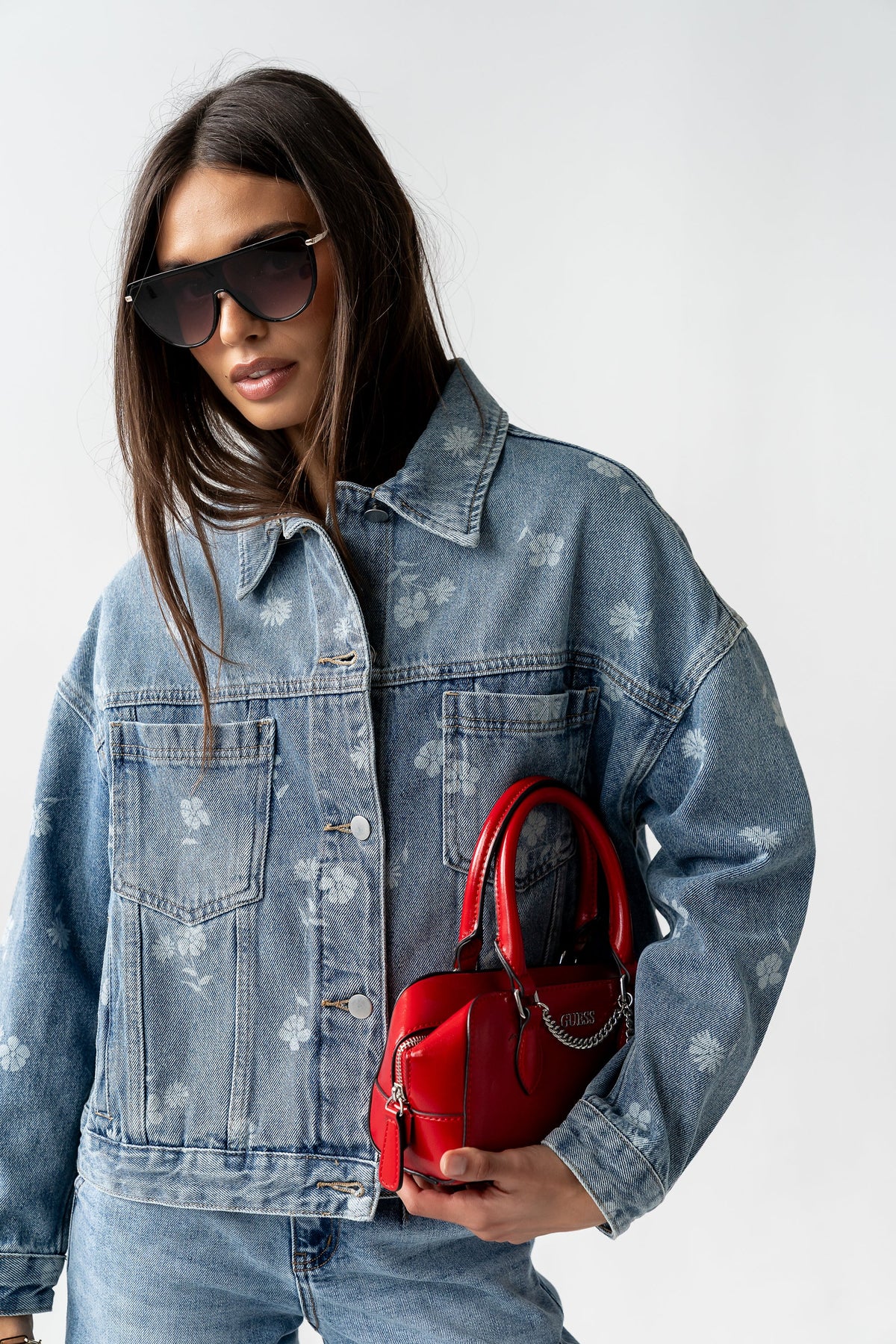Carla Floral Denim Jacket - FINAL SALE