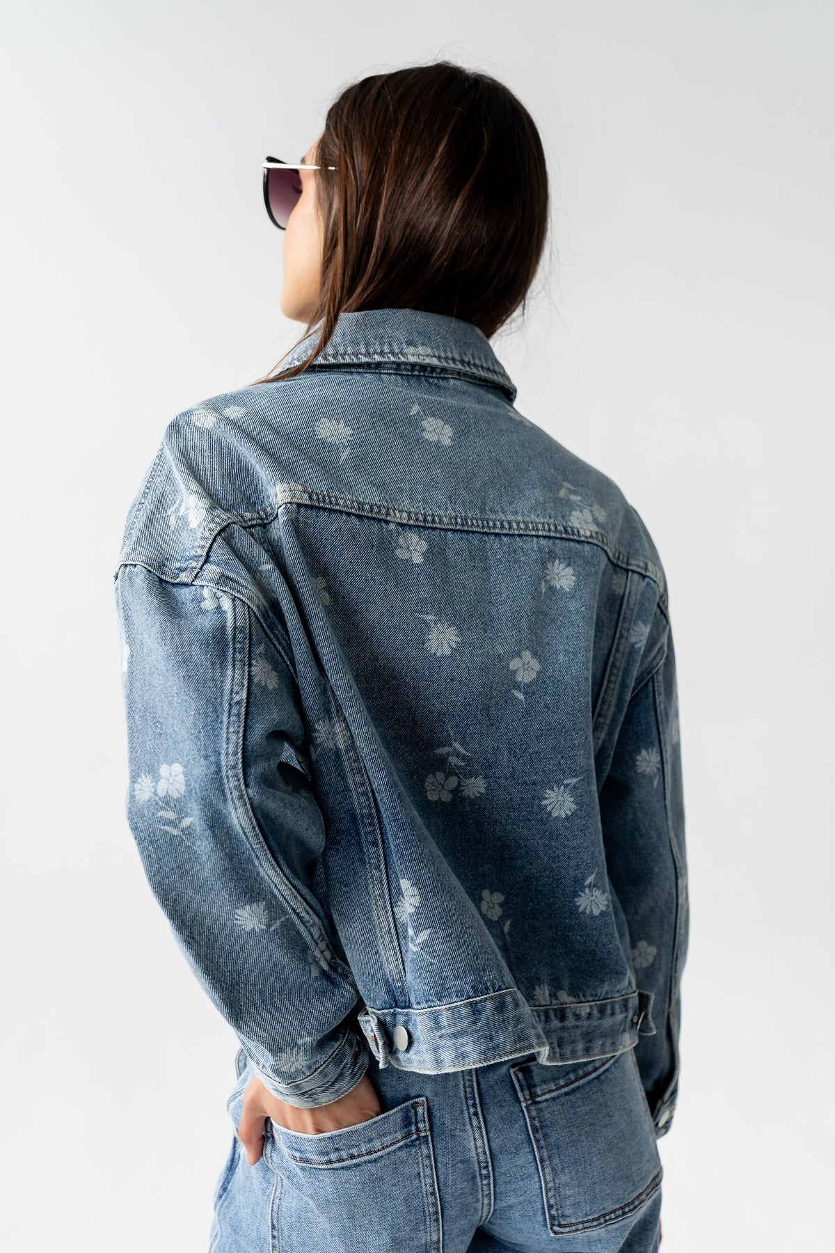 Carla Floral Denim Jacket - FINAL SALE
