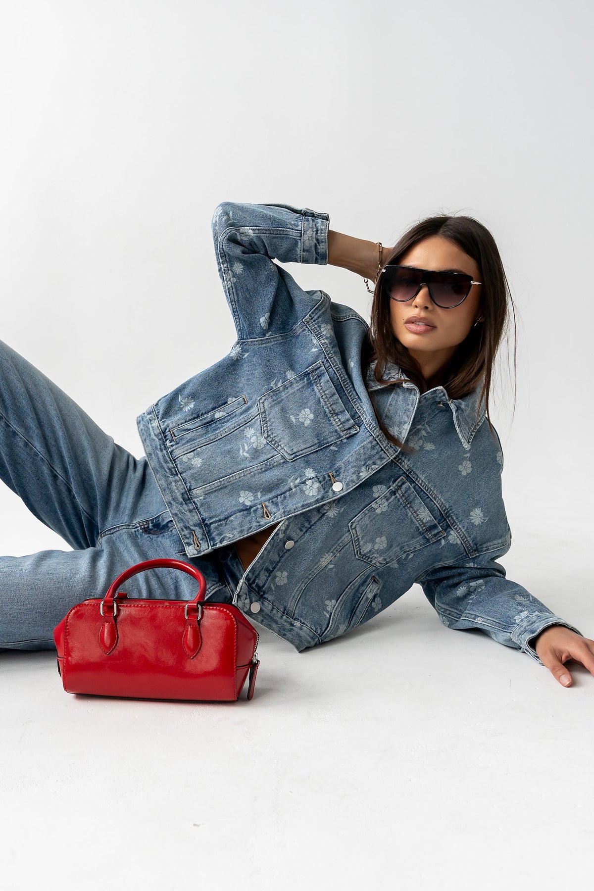 Carla Floral Denim Jacket - FINAL SALE