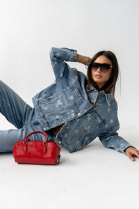 Carla Floral Denim Jacket - FINAL SALE