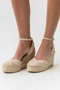 Becca Wedge Sandal in Natural - FINAL SALE