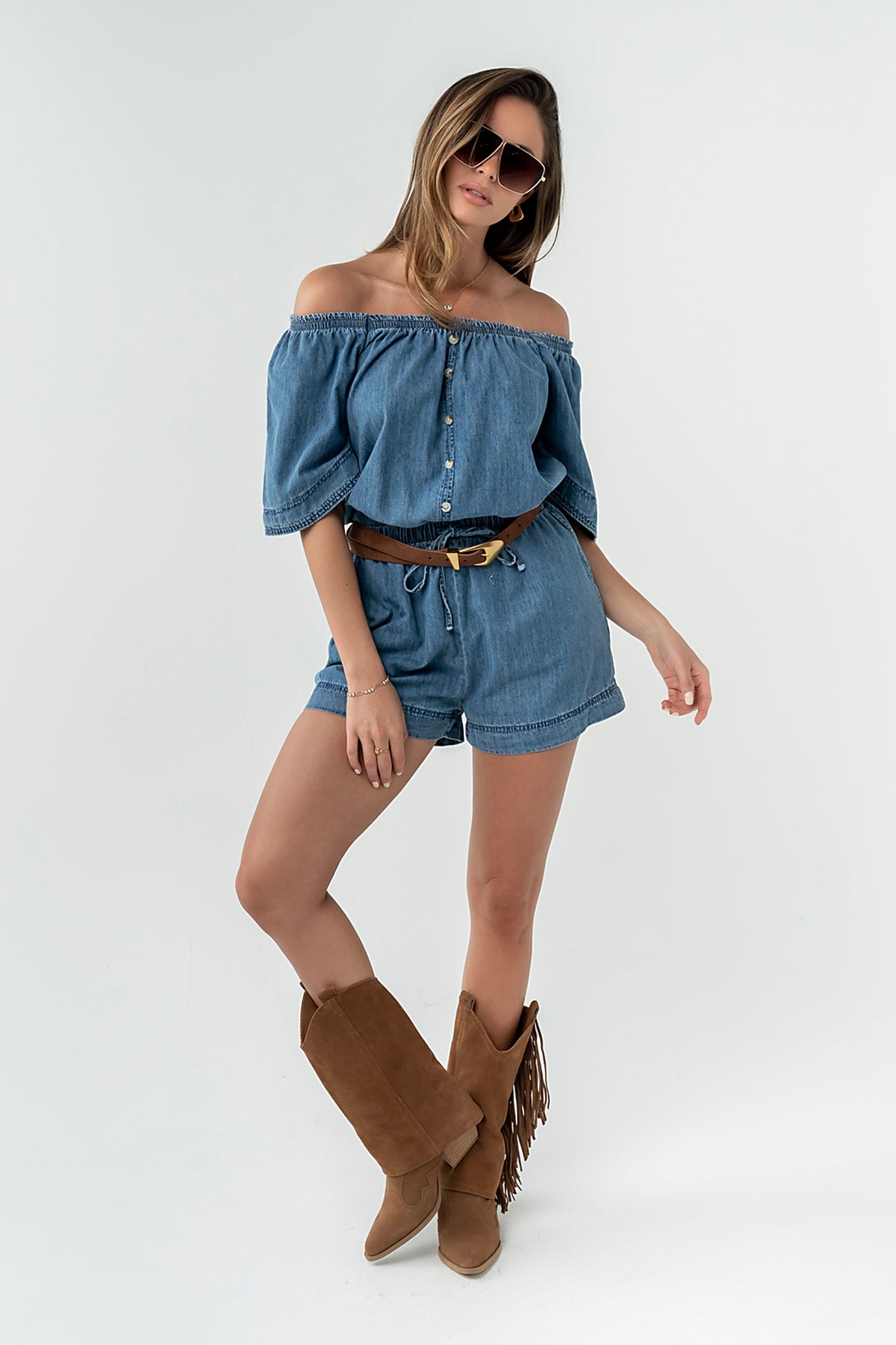 Deston Fringe Boots in Tan - FINAL SALE