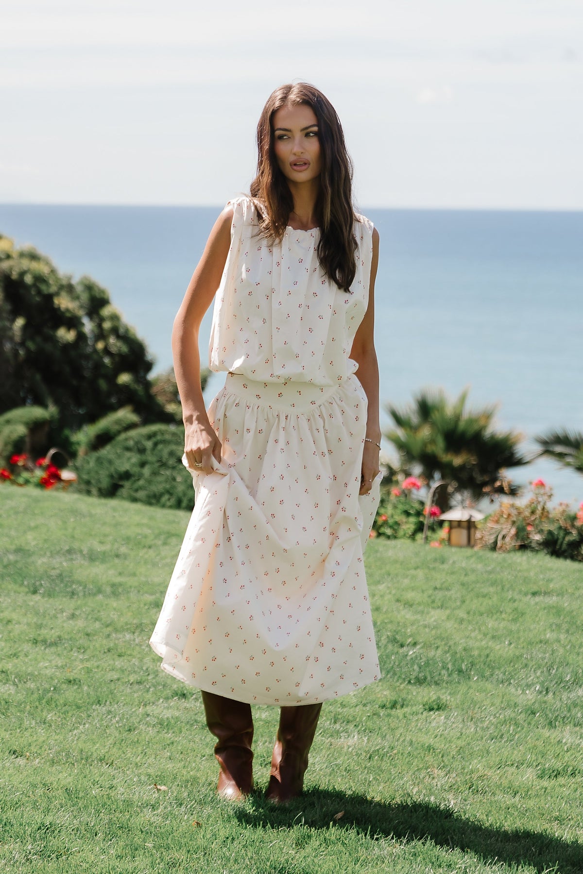 Tyla Cherry Midi Skirt - FINAL SALE