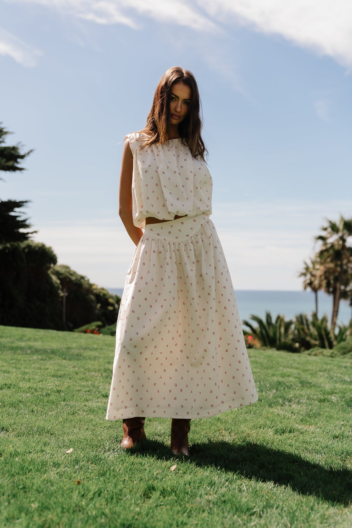 Tyla Cherry Midi Skirt - FINAL SALE