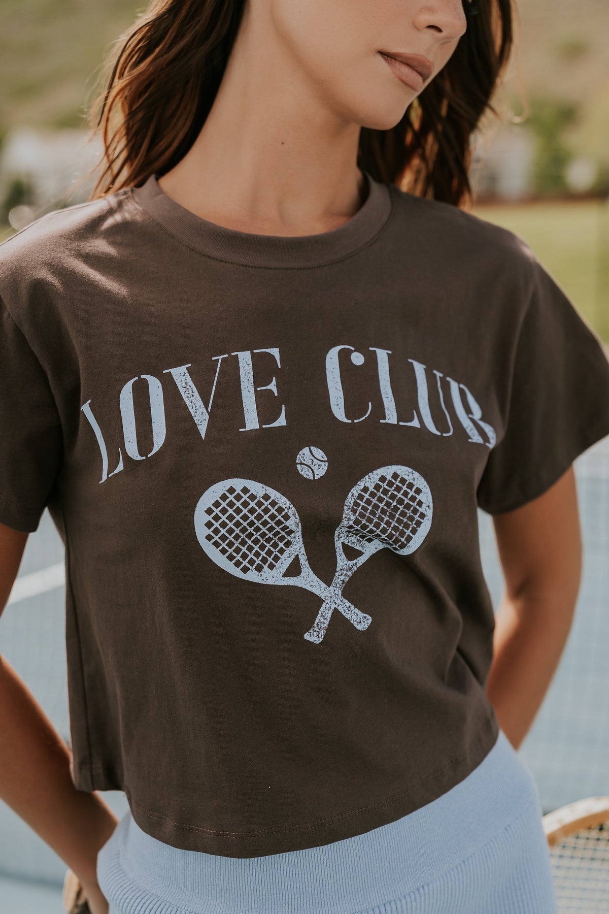Kaila Graphic Tee in Brown - FINAL SALE