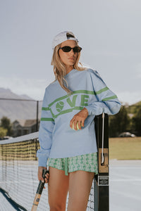 Korrey Sweater Shorts in Green - FINAL SALE
