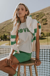 Coco Graphic Muscle Tee in White - FINAL SALE