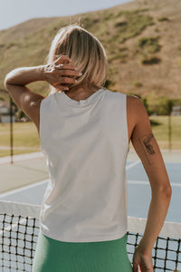 Coco Graphic Muscle Tee in White - FINAL SALE