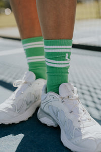 Love Club Knit Socks in Green - FINAL SALE