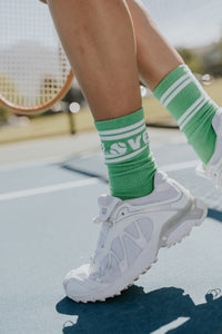Love Club Knit Socks in Green - FINAL SALE