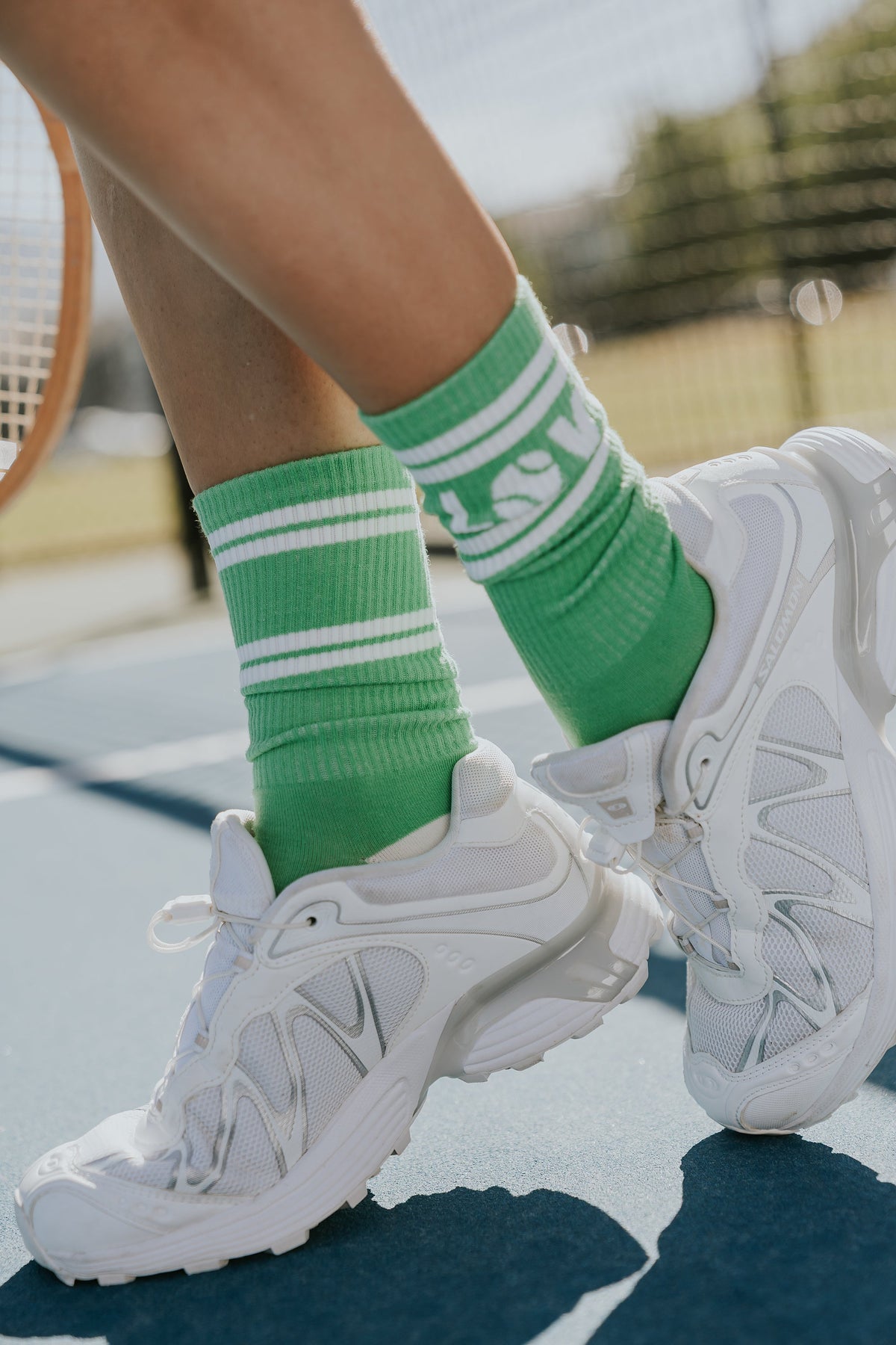 Love Club Knit Socks in Green - FINAL SALE