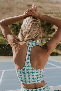 Serena Cropped Tank in Green - FINAL SALE