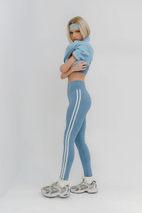Sloan Stitched Leggings in Blue - FINAL SALE