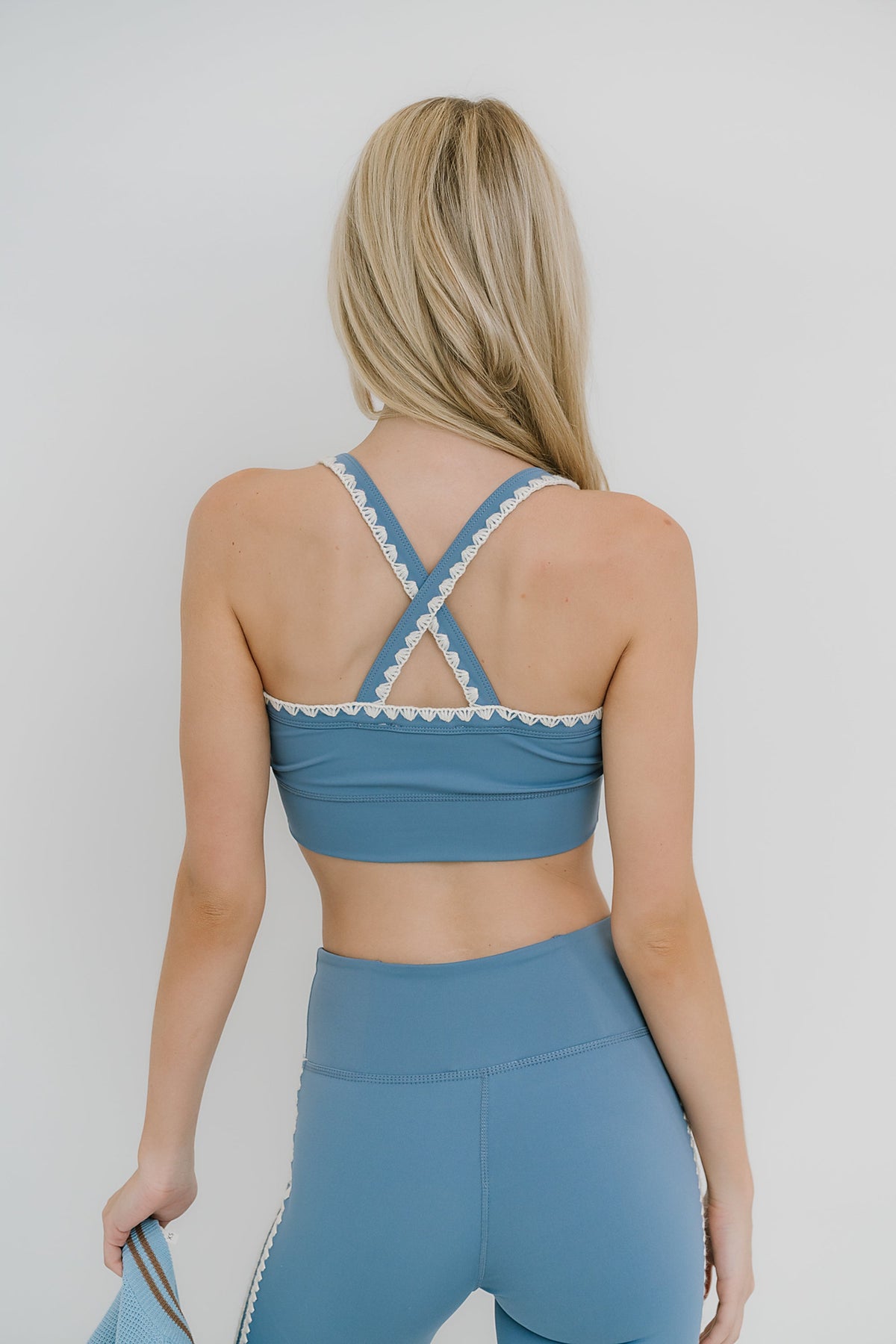 Sloan Stitched Bra Top in Blue - FINAL SALE