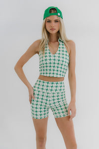 Serena Biker Shorts in Green - FINAL SALE