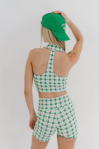 Serena Cropped Tank in Green - FINAL SALE