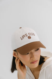 Love Club Baseball Cap in White - FINAL SALE