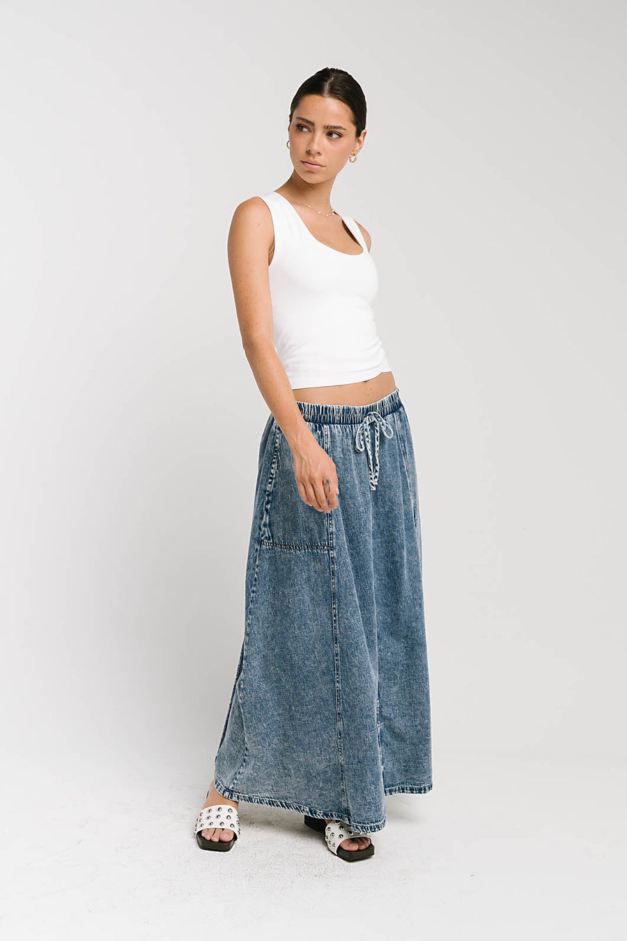Khloe Denim Maxi Skirt - FINAL SALE
