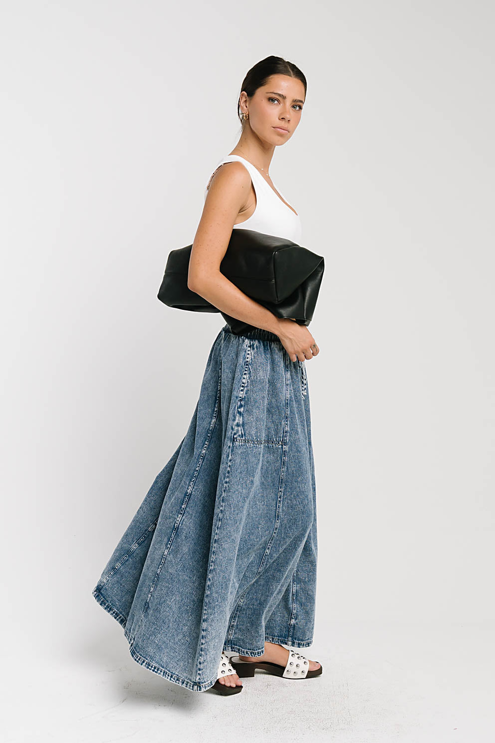 Khloe Denim Maxi Skirt - FINAL SALE