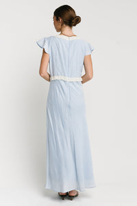 Jessica Lace Trim Maxi Dress in Blue - FINAL SALE