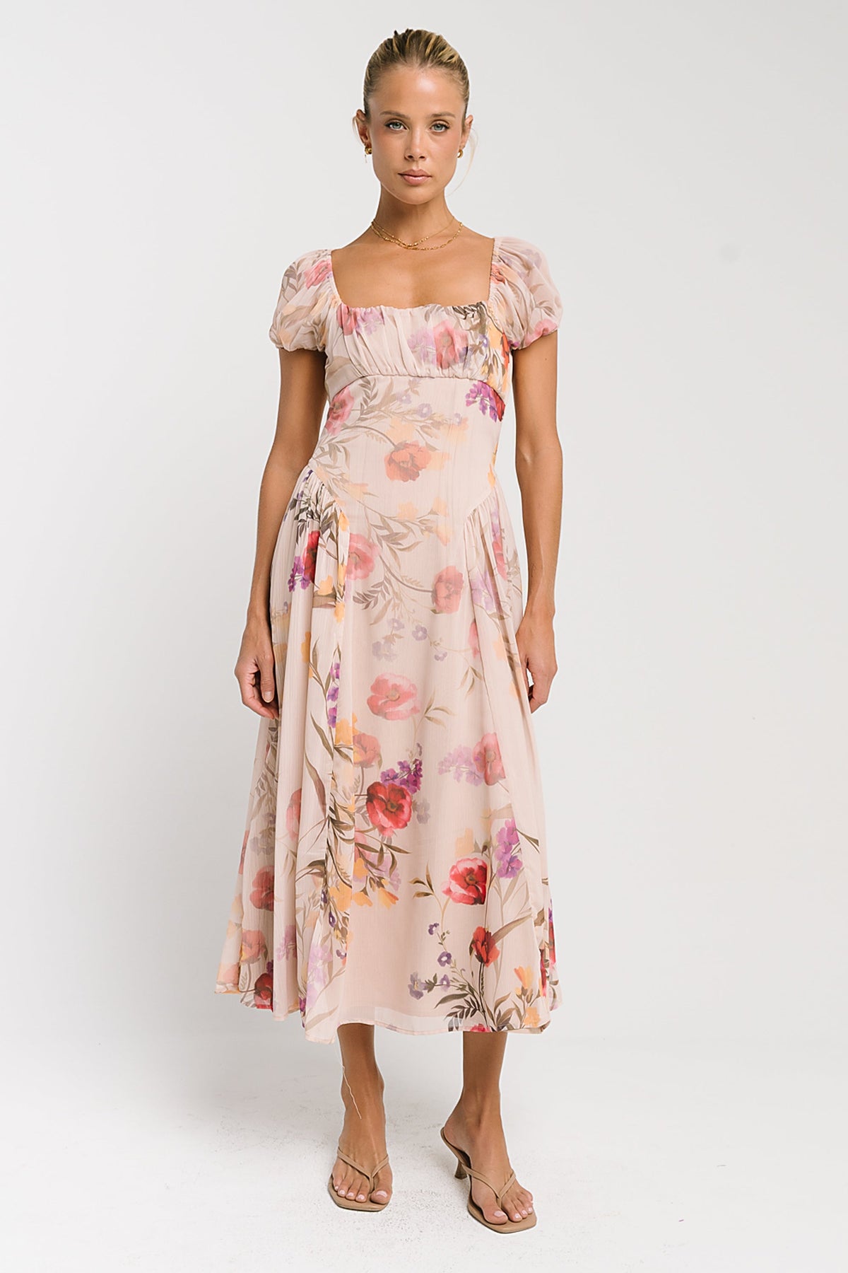 Carly Floral Midi Dress