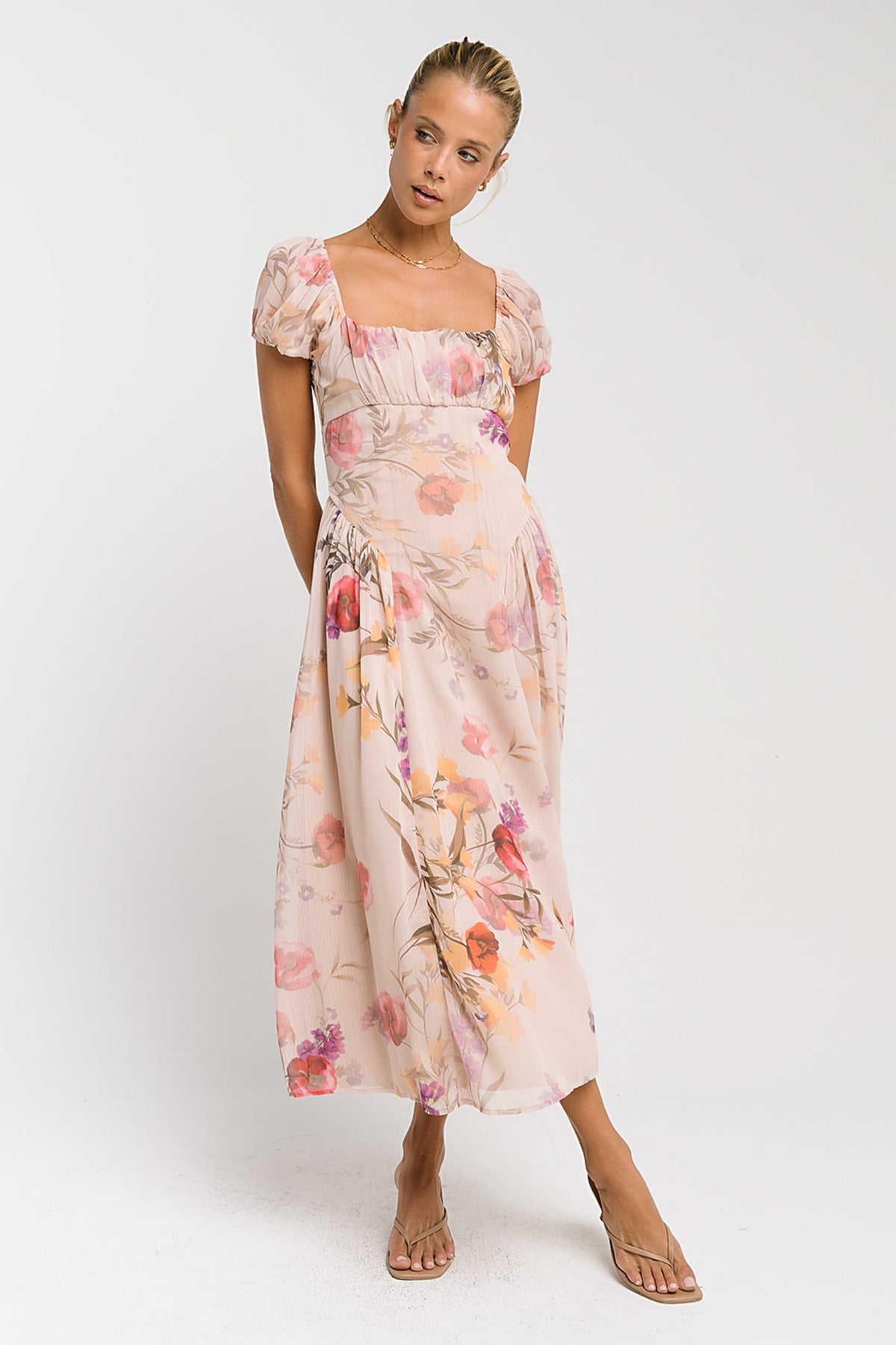 Carly Floral Midi Dress