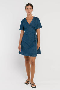 Rue Denim Wrap Dress - FINAL SALE