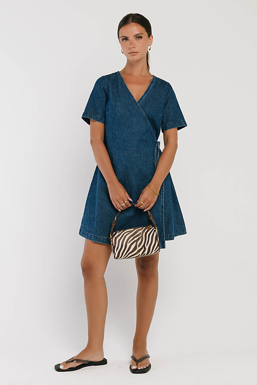 Rue Denim Wrap Dress - FINAL SALE