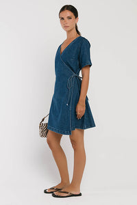 Rue Denim Wrap Dress - FINAL SALE