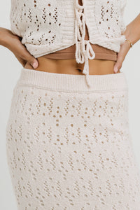 Joana Knit Skirt in Ivory - FINAL SALE