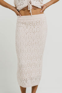Joana Knit Skirt in Ivory - FINAL SALE