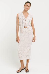 Joana Knit Skirt in Ivory - FINAL SALE