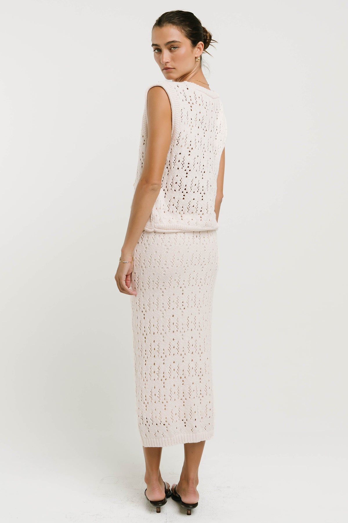 Joana Knit Skirt in Ivory - FINAL SALE