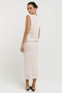 Joana Knit Skirt in Ivory - FINAL SALE