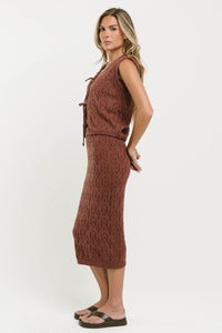 Joana Knit Skirt in Marsala - FINAL SALE