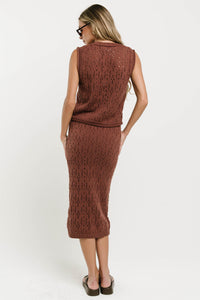 Joana Knit Skirt in Marsala - FINAL SALE