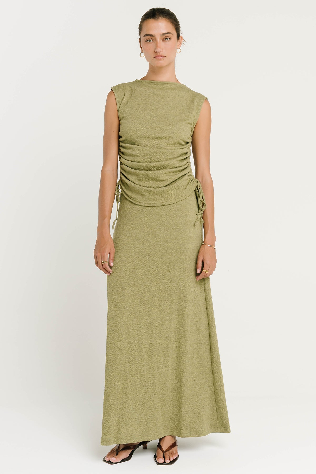Freda Maxi Skirt in Green