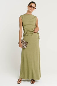 Freda Maxi Skirt in Green