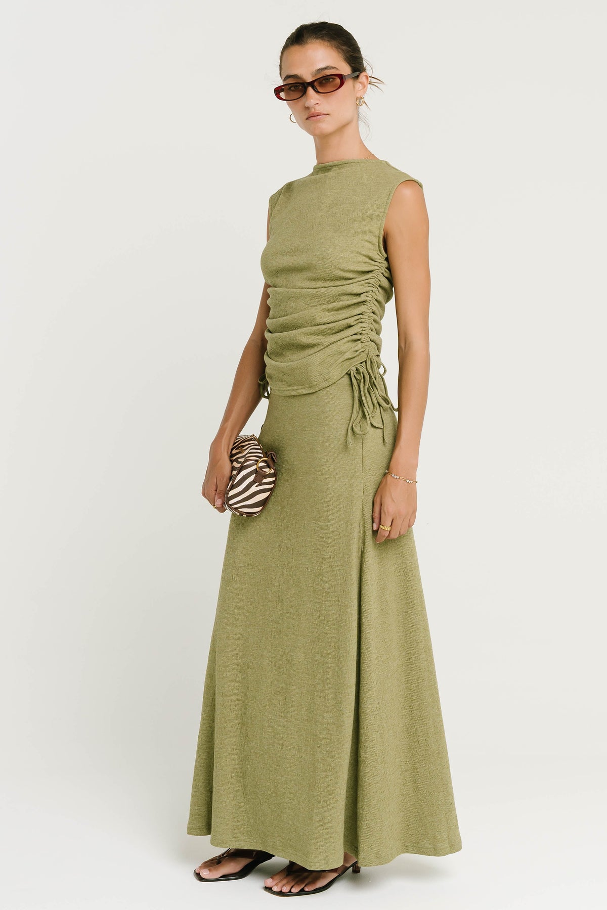 Freda Maxi Skirt in Green